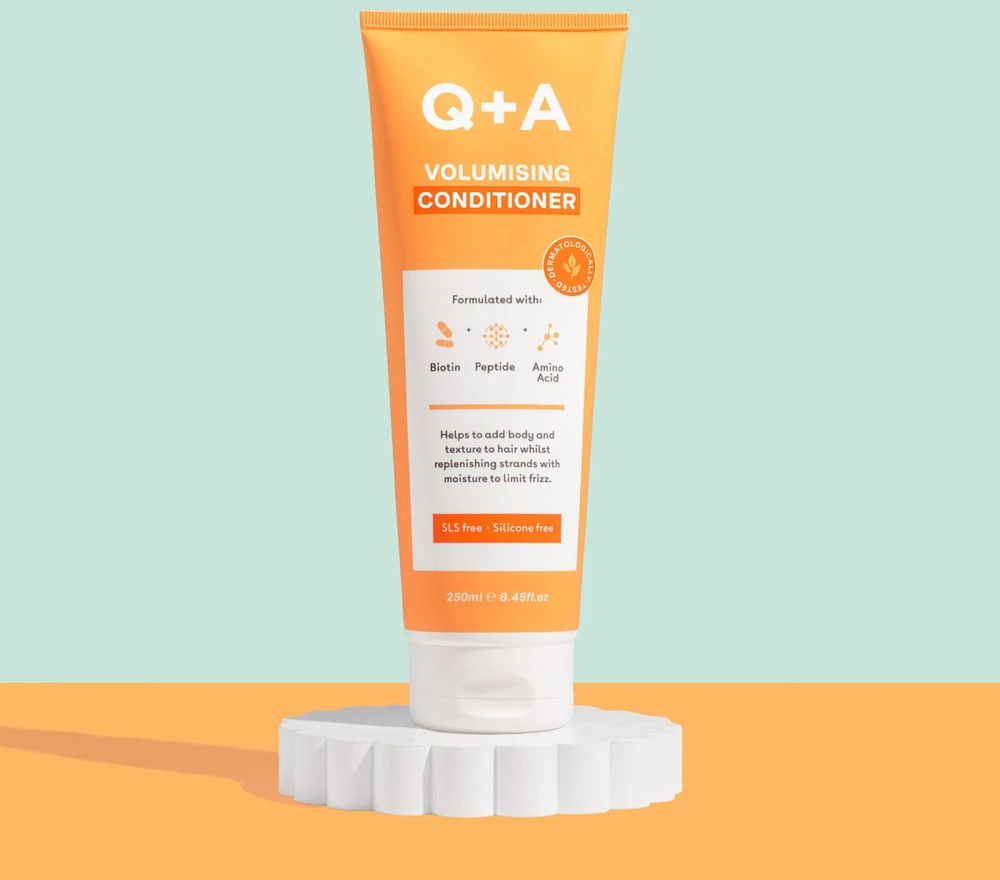 Q+A Volumising Conditioner apimties suteikiantis kondicionierius su biotinu, 250 ml