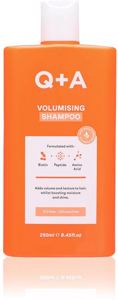 Q+A Volumising Šampūnas apimties suteikiantis šampūnas su biotinu, 250 ml