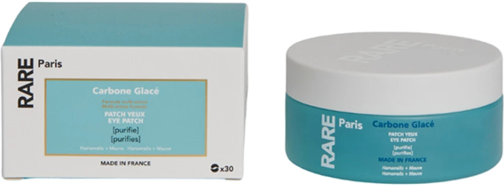 Rare Paris Carbone Glace Purifying Eye Patches, valomosios paakių kaukės, 30 vnt.