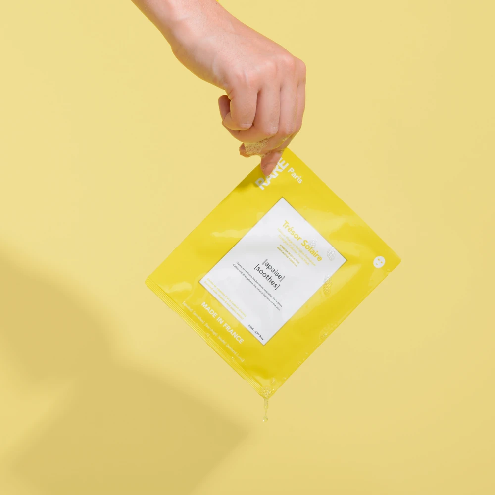 Rare Paris Trésor Solaire Soothing Face Mask, raminamoji veido kaukė, 1 vnt.