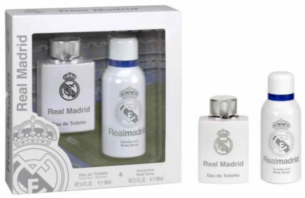 2 dalių rinkinys vyrams Real Madrid Eau De Toilette Purškiklis, 100ml
