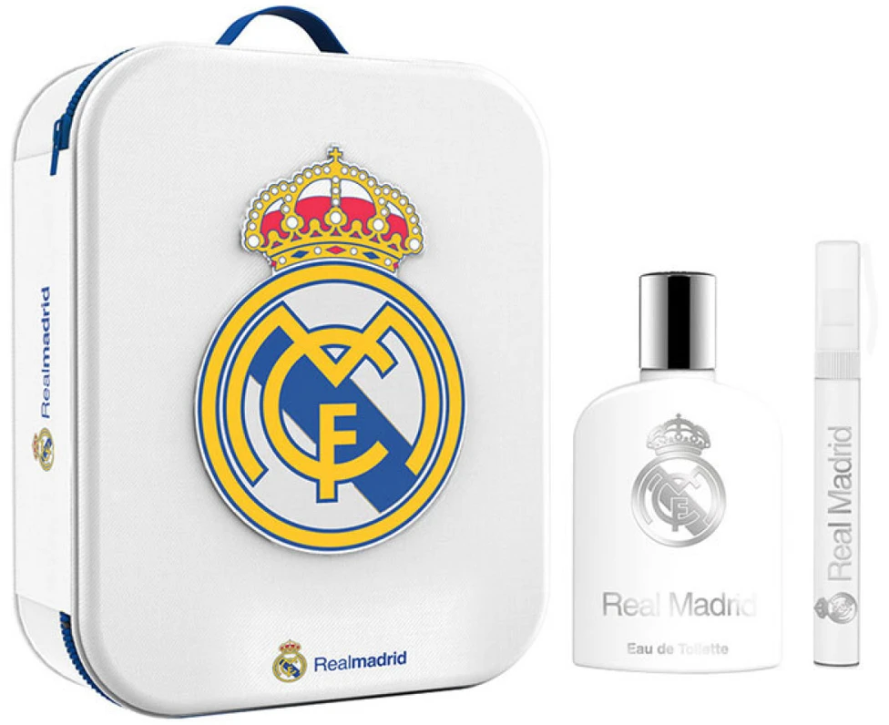 Real Madrid rinkinys vyrams (EDT, 100 ml + EDT mini 10 ml + metalinė kosmetinė)