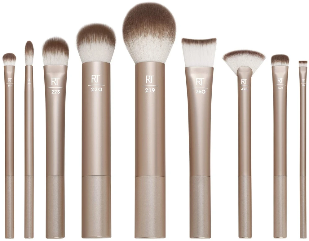 Real Techniques Au Naturale makiažo šepetėlių rinkinys, 9 vnt.