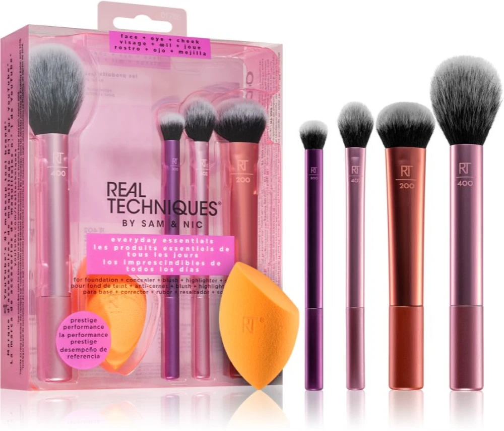 Real Techniques Everyday Essentials makiažo šepetėlių rinkinys 5 vnt.