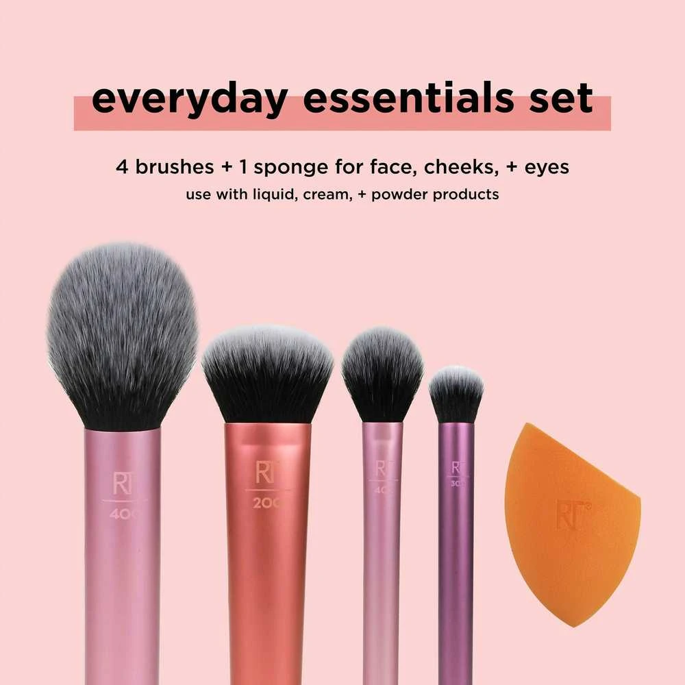 Real Techniques Everyday Essentials makiažo šepetėlių rinkinys 5 vnt.