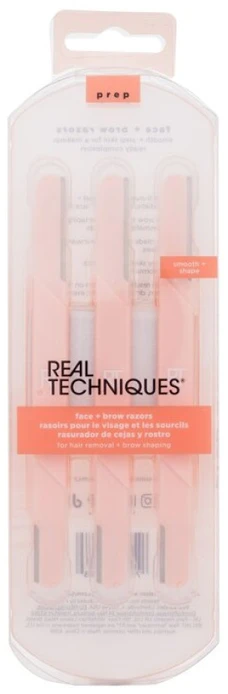 Real Techniques Prep Face + Brow Brazors Blakstienos Care moterims, 1 vnt