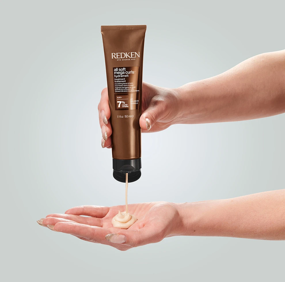 Redken Sausų garbanotų ir banguotų plaukų priežiūros priemonė "All Soft Mega Curl s Hydramelt" (gydymas) 150 ml