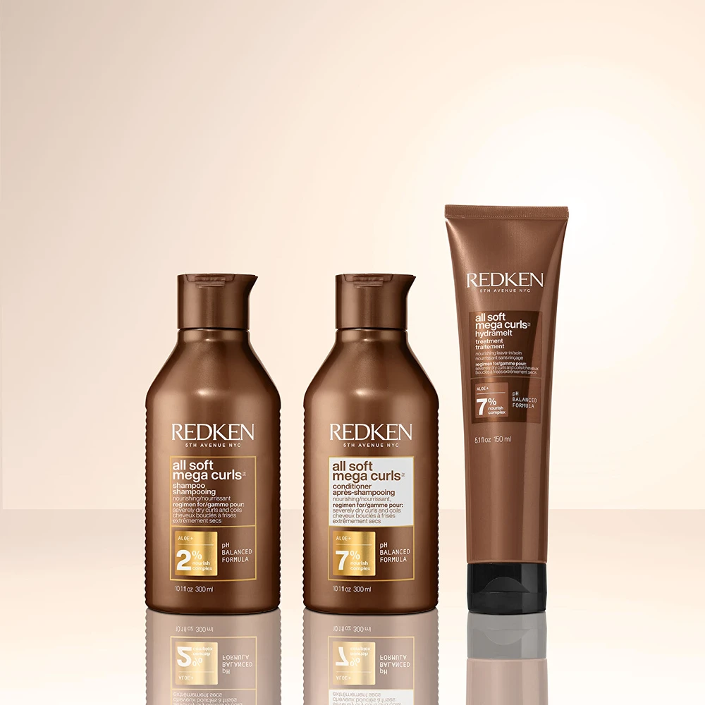 Redken Sausų garbanotų ir banguotų plaukų priežiūros priemonė "All Soft Mega Curl s Hydramelt" (gydymas) 150 ml