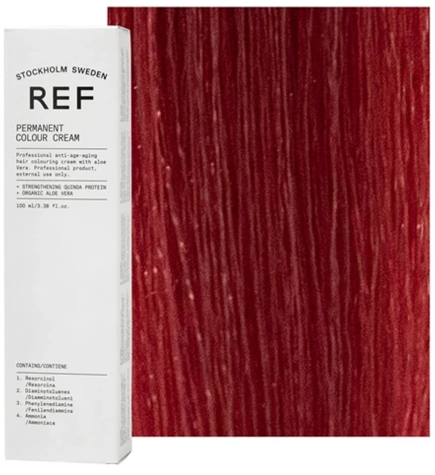 Ref Stockholm REF Permanent Colour 8.66 Intense Raudona Light Skirtas šviesiems plaukams, 100 ml