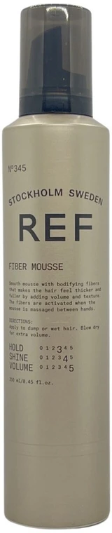 REF Volume & Bodifying No.345 Veganiškos plaukų formavimo putos, suteikiančios apimties ir tekstūros, vidutinės fiksacijos, 250 ml