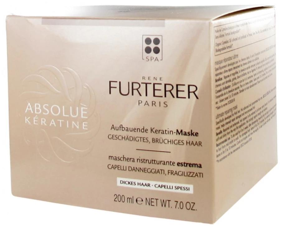 René Furterer Absolue Kératine atkuriamoji kaukė storiems plaukams 200 ml