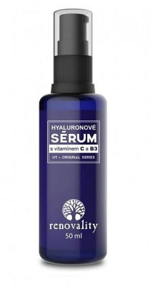 Renovality Original Series Hyaluron Serum hialurono serumas veidui su vitaminu C ir B3, 50 ml
