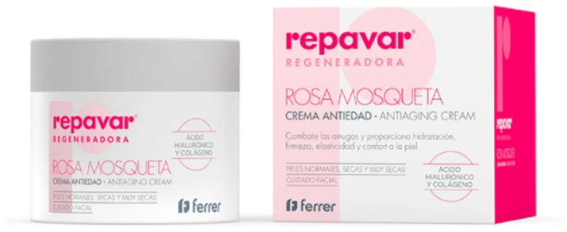"Repavar Regenerate" veido kremas su erškėtuogių aliejumi 50ml