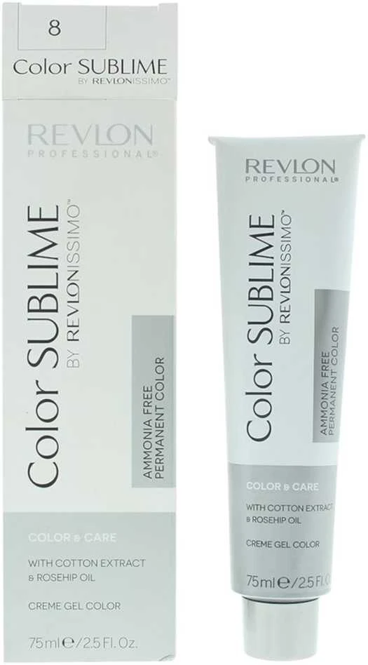 Revlon Color Sublime Permanent Hair Dye 8 Light Skirtas šviesiems plaukams, 75 ml