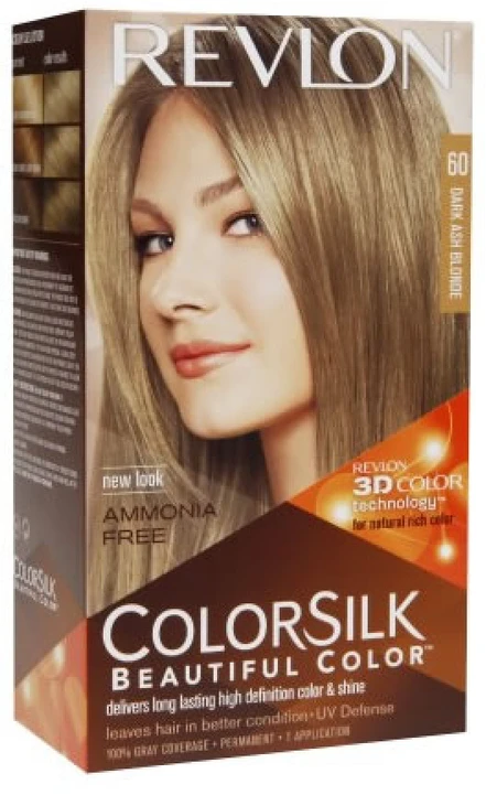 Plaukų dažai "Revlon Colorsilk" be amoniako 60 tamsiai pelenų blondinė