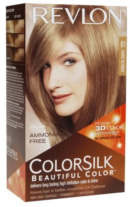 Plaukų dažai "Revlon Colorsilk" be amoniako 61 tamsiai šviesi spalva