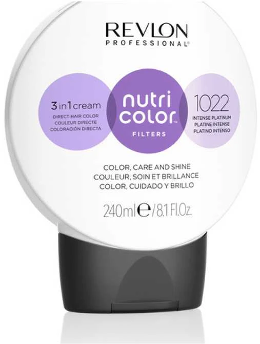 Ilgalaikiai plaukų dažai Revlon Nutri Color 1022 Platina, 240 ml