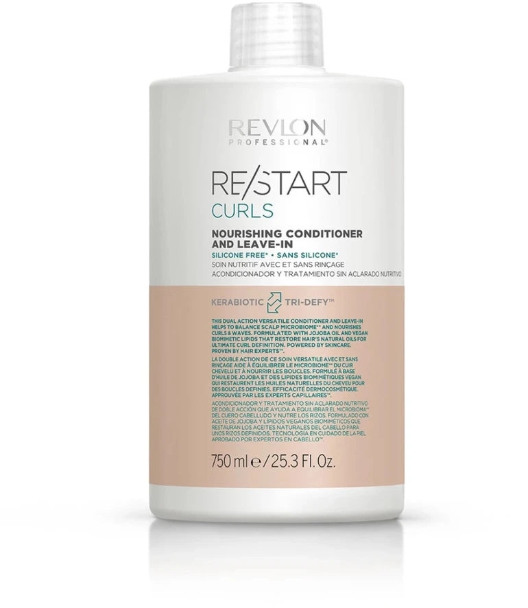 " Nenuplaunamas maitinamasis kondicionierius garbanotiems ir banguotiems plaukams Revlon Restart Curls, 750 ml