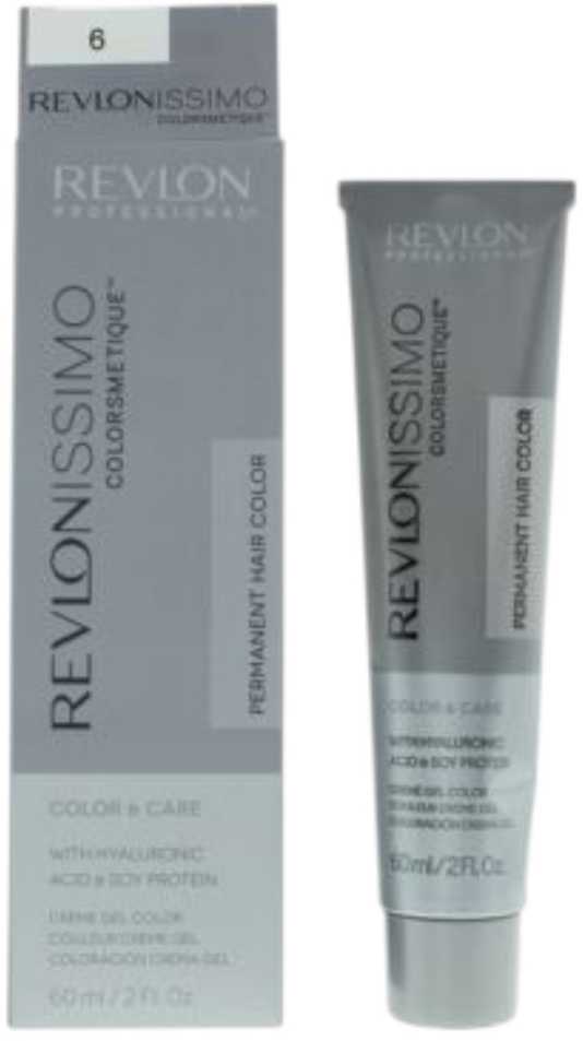 Revlon Revlonissimo Colorsmetique Hyaluronic Acid Permanent Hair Dye 6 6 Dark Skirtas šviesiems plaukams, 60 ml