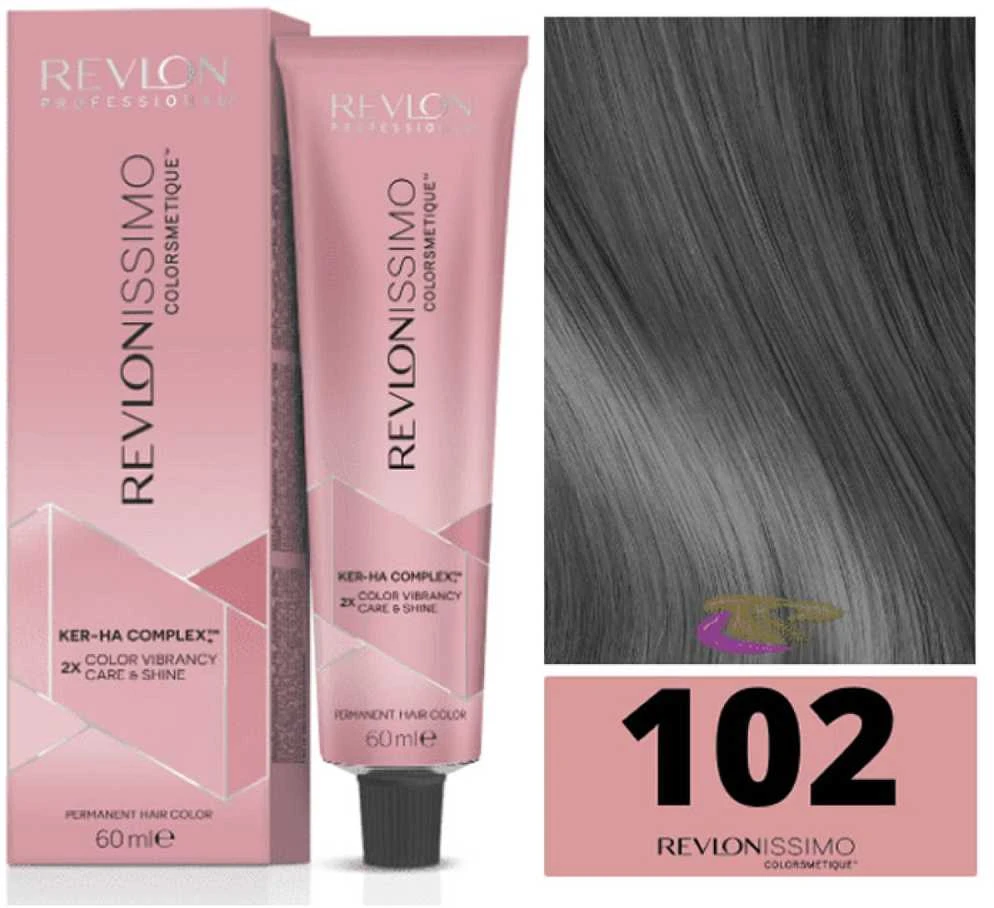 Revlon 102 Smoky Sidabriniai dažai su atspalvio pavyzdžiu