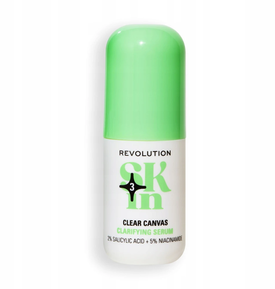 „Revolution Skincare Clear Canvas“ gaivinantis veido serumas su 5 % niacinamido ir 2 % salicilo rūgšties, 30 ml
