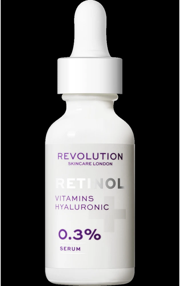 „Revolution Skincare“ odos serumas su 0,3 % retinolio ir vitaminų bei hialurono rūgšties, 30 ml