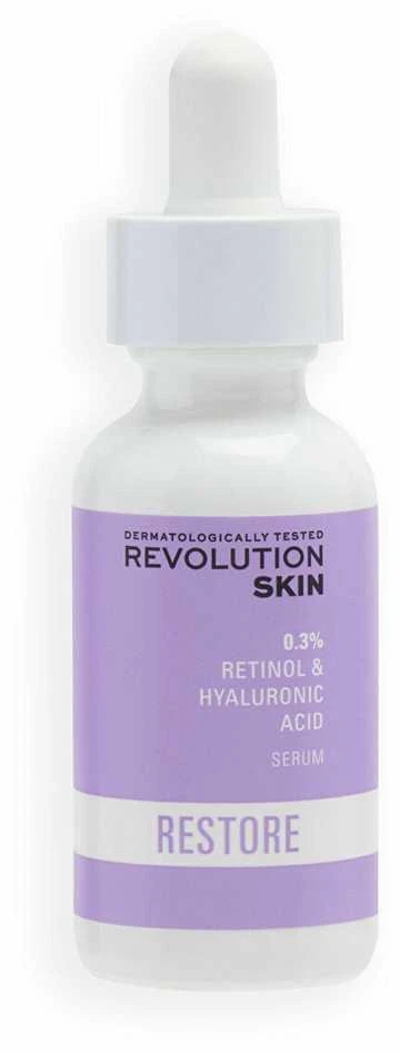„Revolution Skincare“ odos serumas su 0,3 % retinolio ir vitaminų bei hialurono rūgšties, 30 ml
