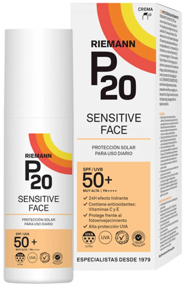 Riemann P20 Sensitive Face apsauga nuo saulės Spf50+ 50g