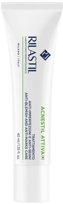 Rilastil Acnestil Attiva + Anti-Imperfection Kreminis veido kremas riebiai ir į aknę linkusiai odai, 40 ml