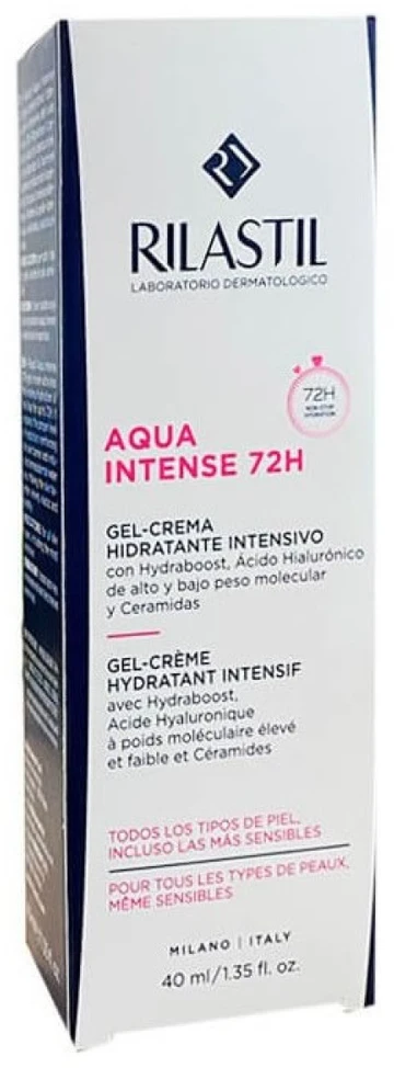 Rilastil Aqua Intense 72H Gel Intensive Moisturizing Kreminis, 40 ml