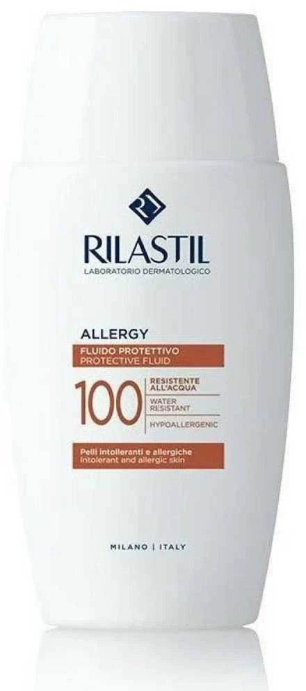 Rilastil Sun System Allergy 100 Ultrafluid Spf50+ veido emulsija apsauganti jautrią odą nuo UVA UVB IR HEV spindulių 50ml