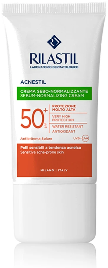 Rilastil Sun System Spf50+ Acnestil veido emulsija 40ml
