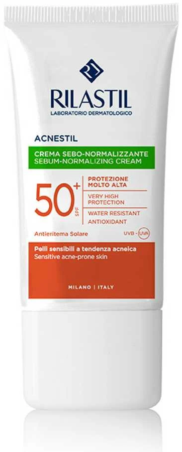 Rilastil Sun System Spf50+ Acnestil veido emulsija 40ml
