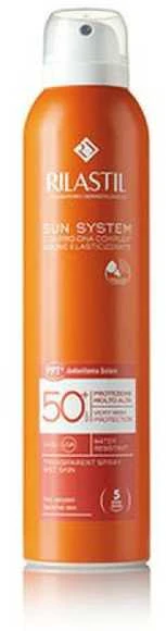 "Rilastil Sun System" skaidrus purškiklis Spf50+ 200ml