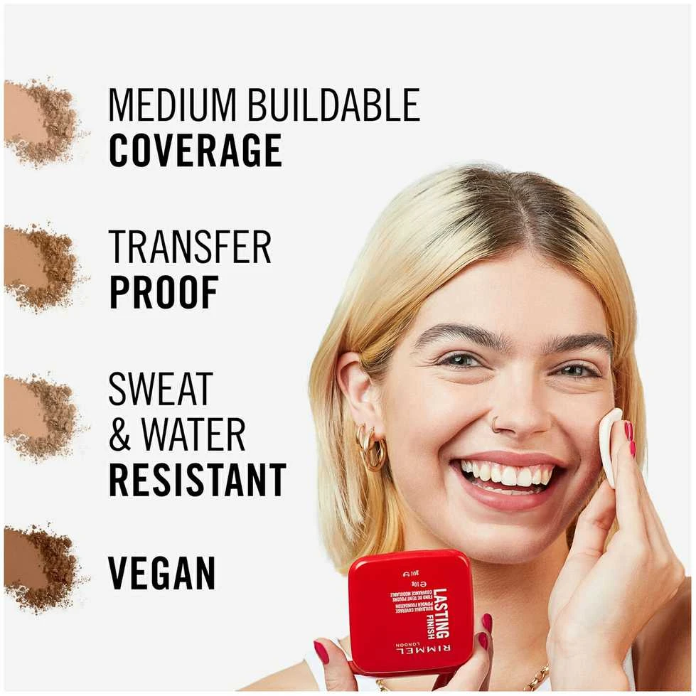 Rimmel Lasting Finish Buildable Coverage kompaktinė pudra, atspalvis: 06-Rose Vainilla