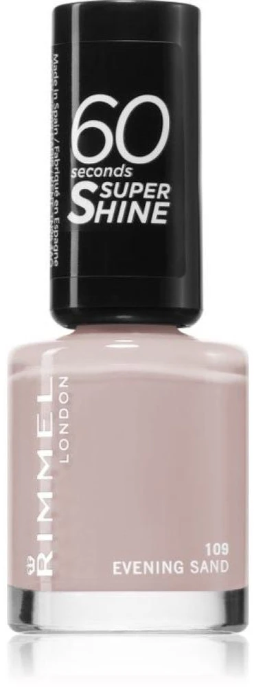 Rimmel London 60 Seconds Super Shine Nagų lakas nagų lakas, atspalvis: 109 Evening Sand, 8 ml