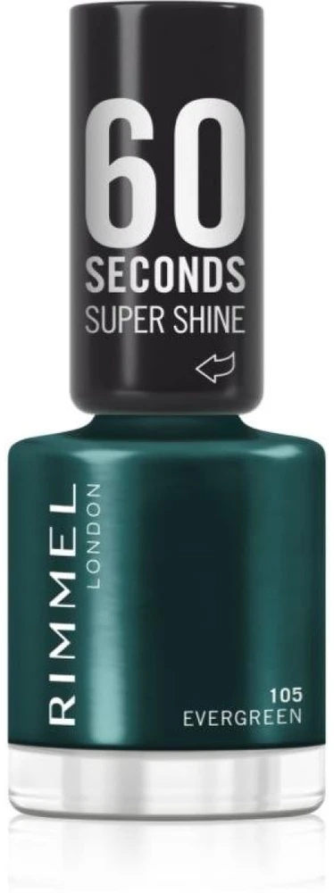Rimmel London 60 Seconds Super Shine Nagų lakas nagų lakas, atspalvis: 105 Evergreen 8 ml