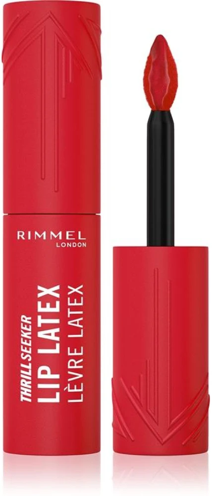 Rimmel London Thrill Seeker Lip Latex skystieji lūpų dažai, atspalvis: 400 Rimmel Raudona, 6 ml