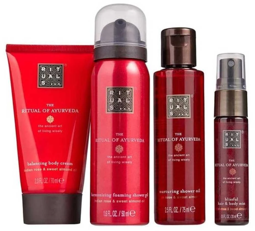 Rituals The Ritual Of Ayurveda Travel Exclusives 2025 kūno priežiūros rinkinys