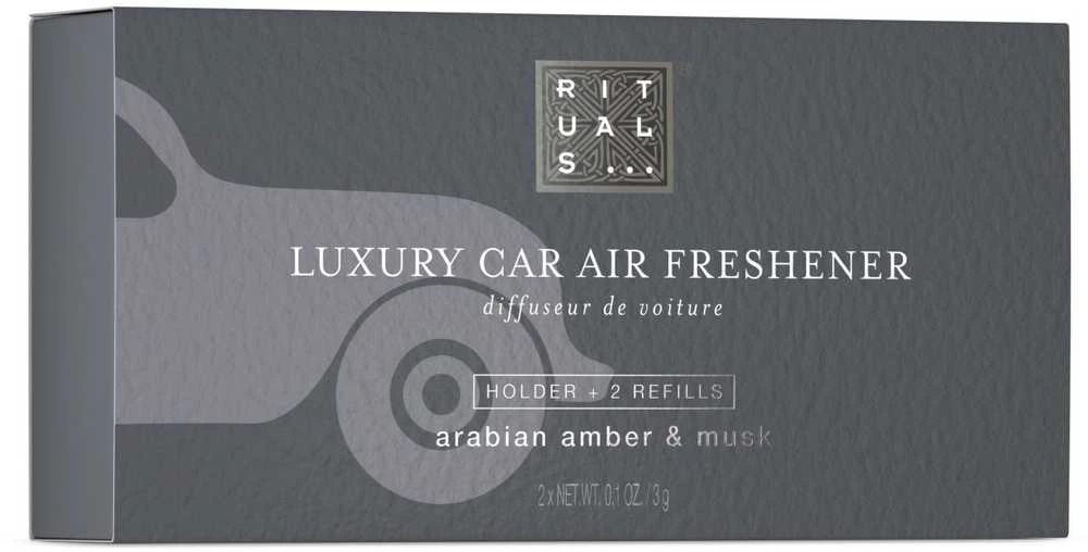 Automobilio kvepalų rinkinys Arabian Amber & Musk (laikiklis + 2x3 g papildymas) Rituals Homme Life Is A Journey Car Perfume