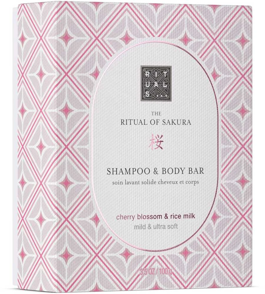 Rituals The Ritual of Sakura Šampūnas & Body Bar kietasis šampūnas ir kūno prausiklis, 100 g