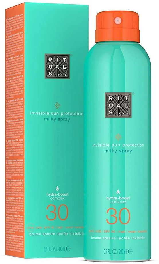 Rituals The Ritual Of Karma Apsauga nuo saulės Milky Purškiklis SPF 30 purškiamas apsauginis pienelis nuo saulės, 200 ml