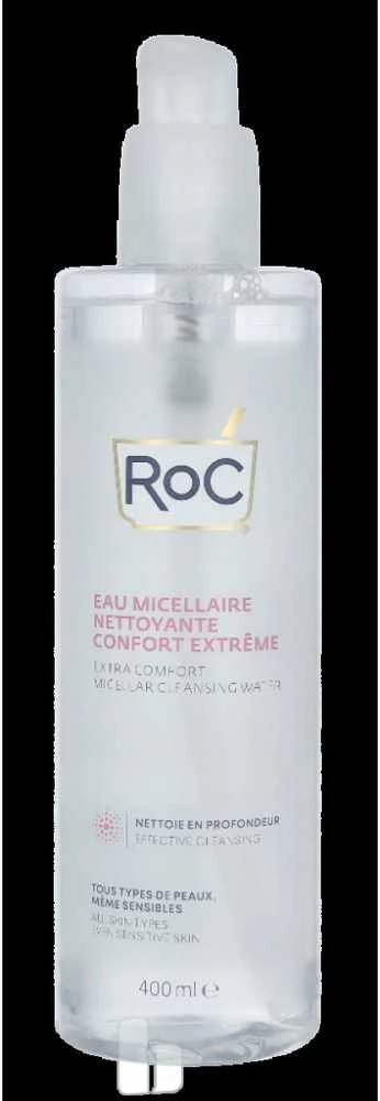 ROC Micellar Extra Comfort Cleansing Vanduo švelnus valomasis micelinis vanduo jautriai veido ir akių odai, 400 ml