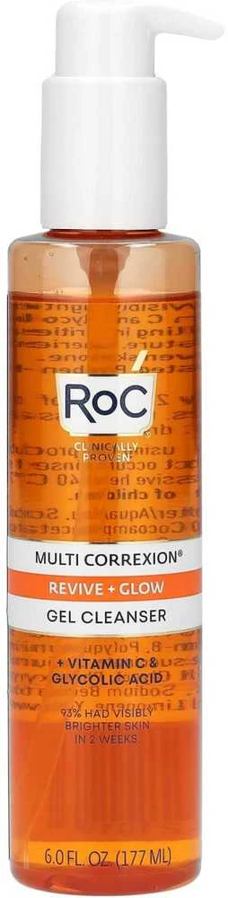 ROC Multi Correxion Revive & Glow Vitamin C spindesio suteikiantis gelinis veido prausiklis, 177 ml