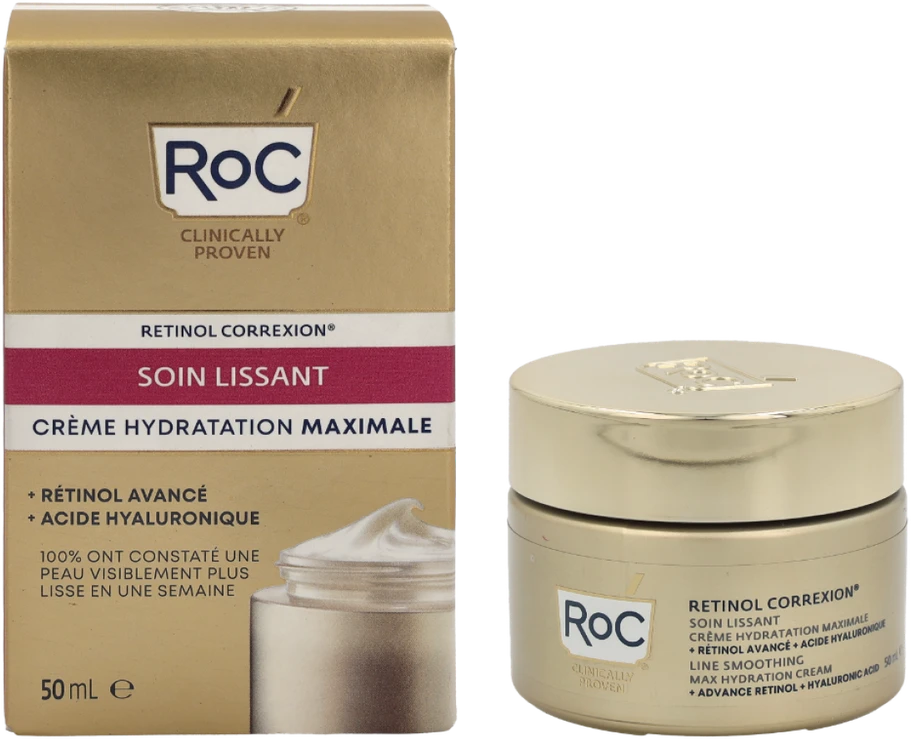 RoC Retinol Correxion Line Smoothing Max Hydration kreminis, 50 ml