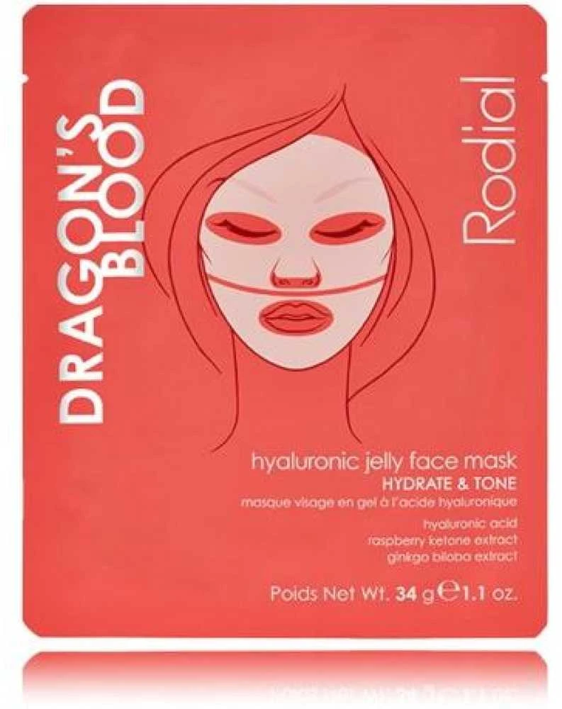 Rodial Dragon's Blood Hyaluronic Mask drėkinanti dviejų dalių gelinė veido kaukė, 34 g