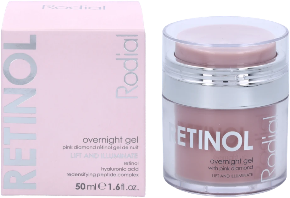 Rodial Rožinė Diamond Retinol Overnight Gel naktinis veido kremas–gelis, 50 ml