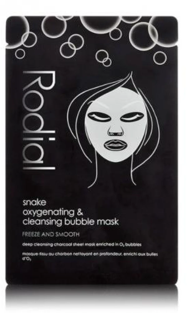 Rodial Snake Bubble Mask deguonies suteikianti ir valanti burbulinė lakštinė veido kaukė, 22 g