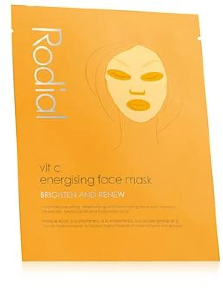 Rodial Vit C Cellulose Sheet Mask energizuojanti, šviesinanti ir atkurianti lakštinė veido kaukė, 20 ml