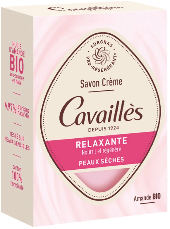 „Roge Cavailles“ regeneruojantis migdolų muilo gabalėlis, maitinantis ir atkuriantis, 100 g